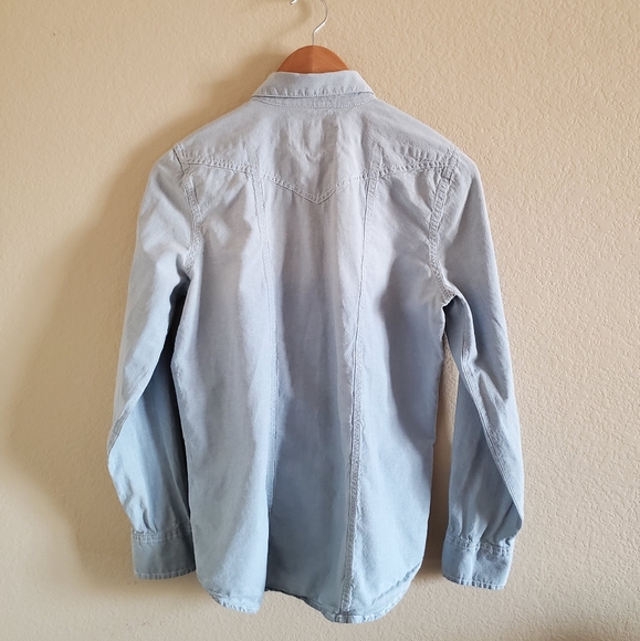 HURLEY ombre long sleeve button down shirt sz M - Picture 2 of 6
